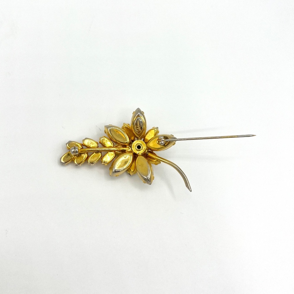 VTG Sherman Rhinestone Brooch - Picture 9 of 9
